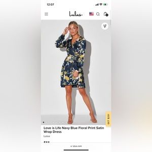 Lulu satin floral dress